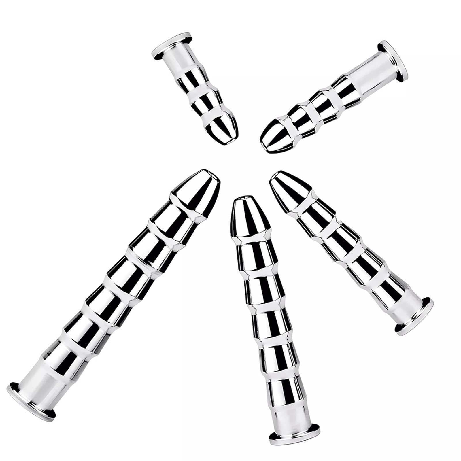 Edelstahl Harnröhren Dilatatoren Hohl Penis Katheter 5 Größen Metall Plug Urethral Dilator Stimulation Sounding Masturbation Prinzenzepter Sexspielzeug For Männer