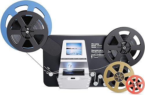 Convertidor de película a digital Super 8 de 0.315 in, escáner de película con pantalla de 2.4 pulgadas, convierte marcos por archivos MP4, ahorro