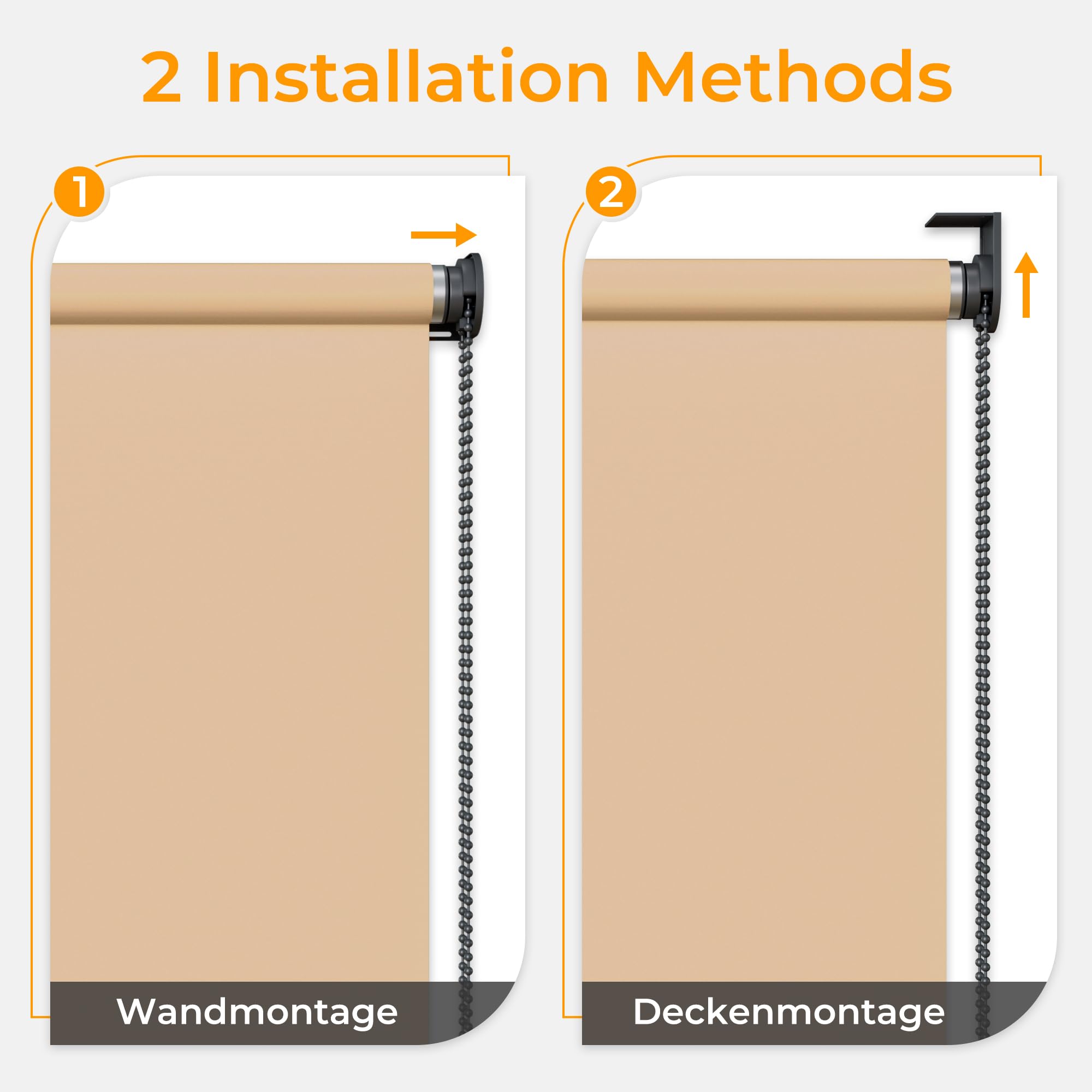 HOMEDEMO Außenrollo Senkrechtmarkise Außen, 220g/m² Stoff, Balkonrollo sonnenschutzrollo, Outdoorrollo Wetterfest Windschutz Sichtschutz, Vertikalmarkise für Balkon & Terrasse, 160x160cm Khaki