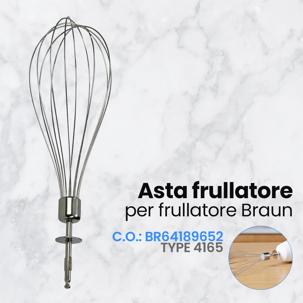 Anakel Home Fruste Frullatore di Ricambio BR64189652 Compatibili con Frullatore Minipimer Braun MR6500M | Aste di metallo, 200 x 4 mm