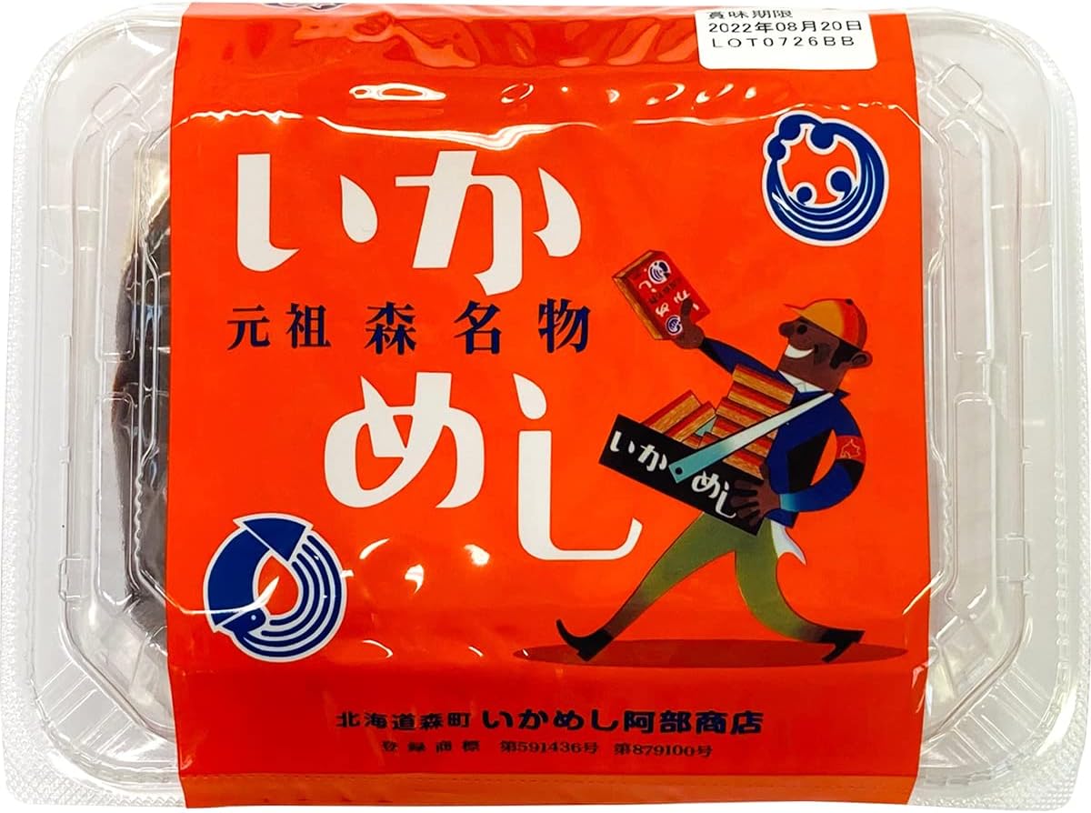 いかめし 阿部商店 北海道 駅弁 レトルト おかず レンジ調理 おつまみ ご飯 晩ご飯 常温 タレ 国産スルメイカ 【 1パック 】
