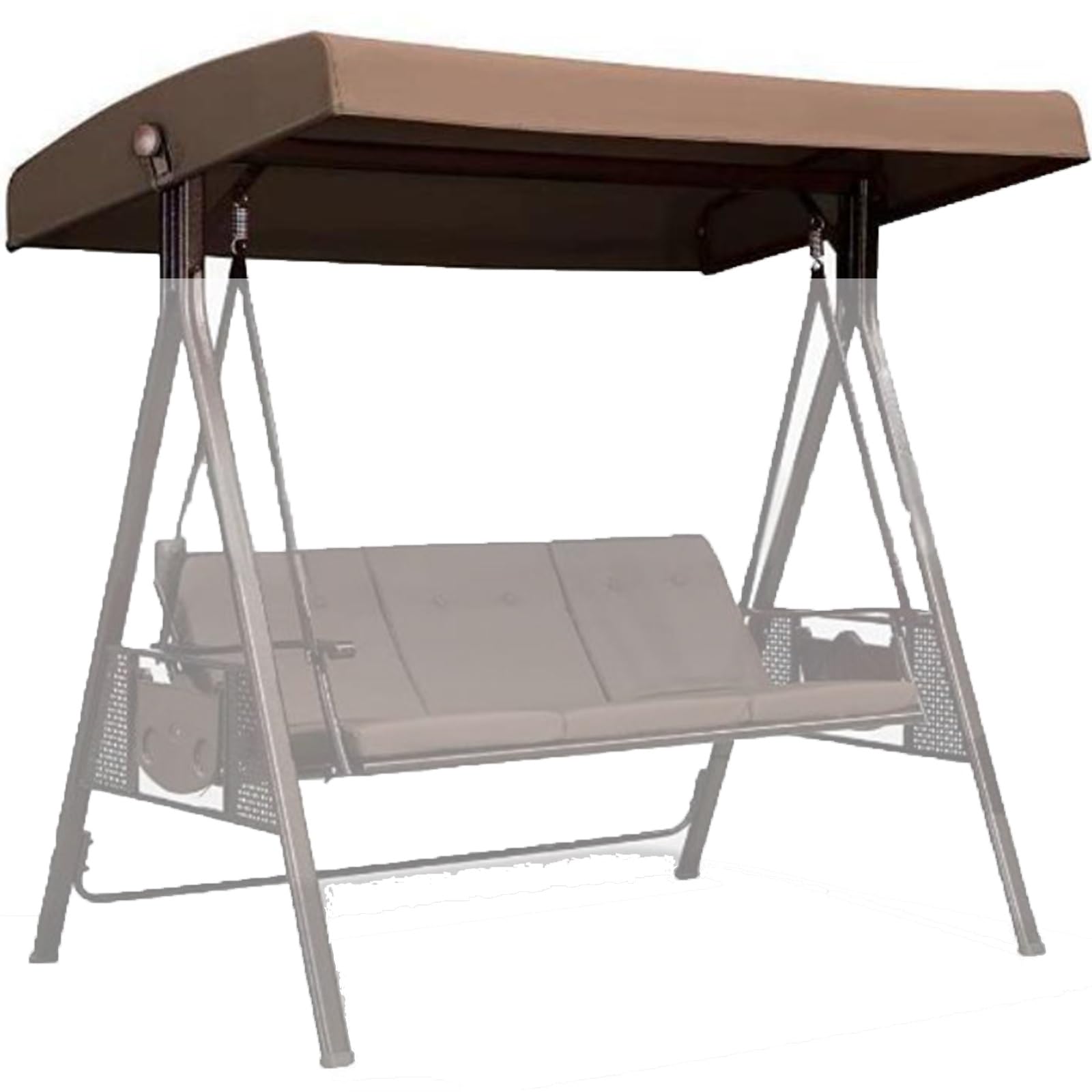 Swing Canopy Replacement, Swing Top Cover, Replacement Canopy for 2 3 Seater Swing, Sun Protection, Waterproof, for Outdoor Garden Patio Porch Yard(Coffe)