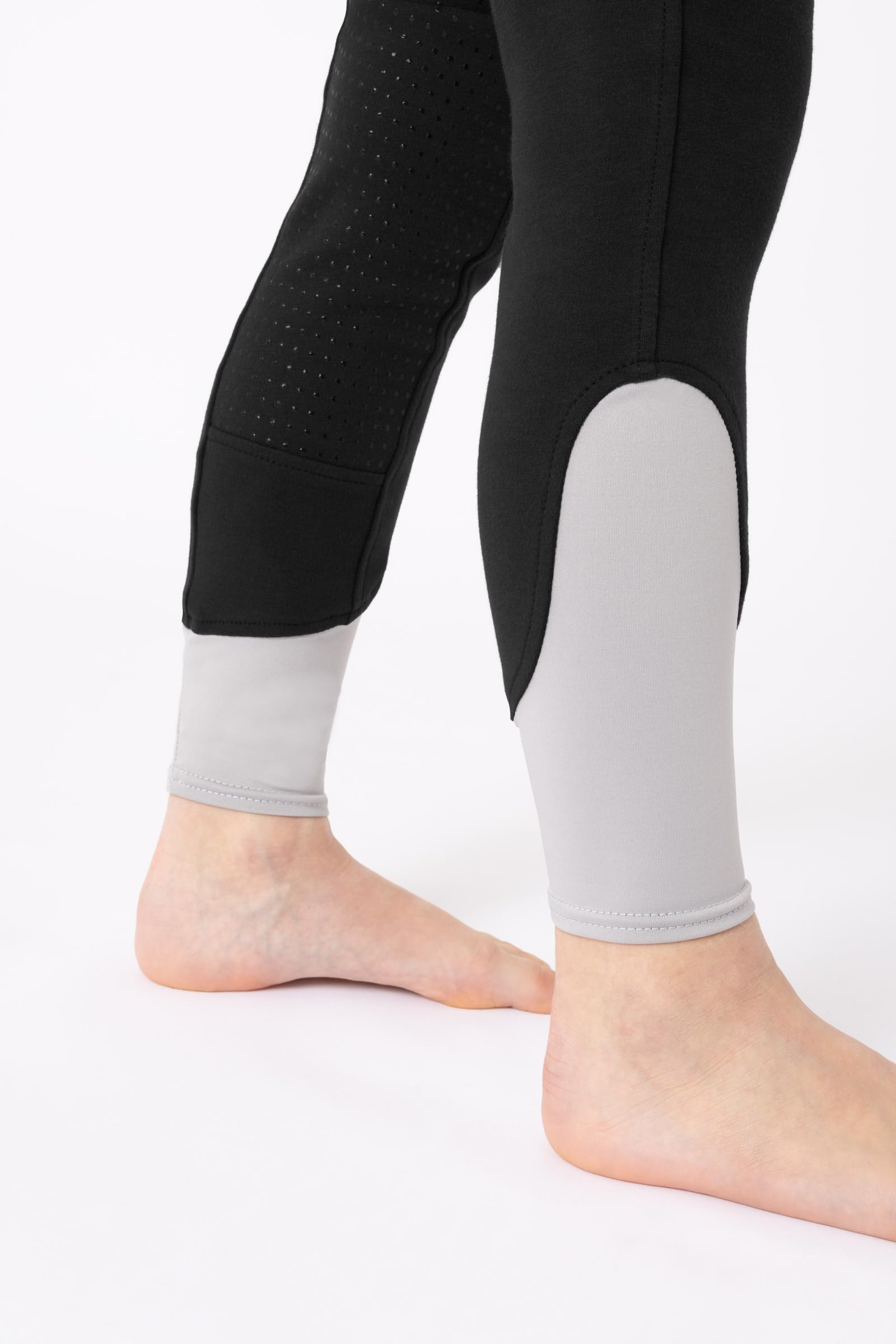 HORZE Felicia - Pantalones de equitación para niña con trabillas para cinturón, ribete completo y funda para teléfono móvil