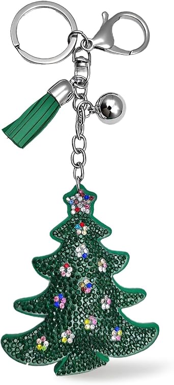 Christmas Keychain Santa Claus Christmas Decorations Purse Bag Holiday Charm Snowman for Handbags Stocking Stuffers