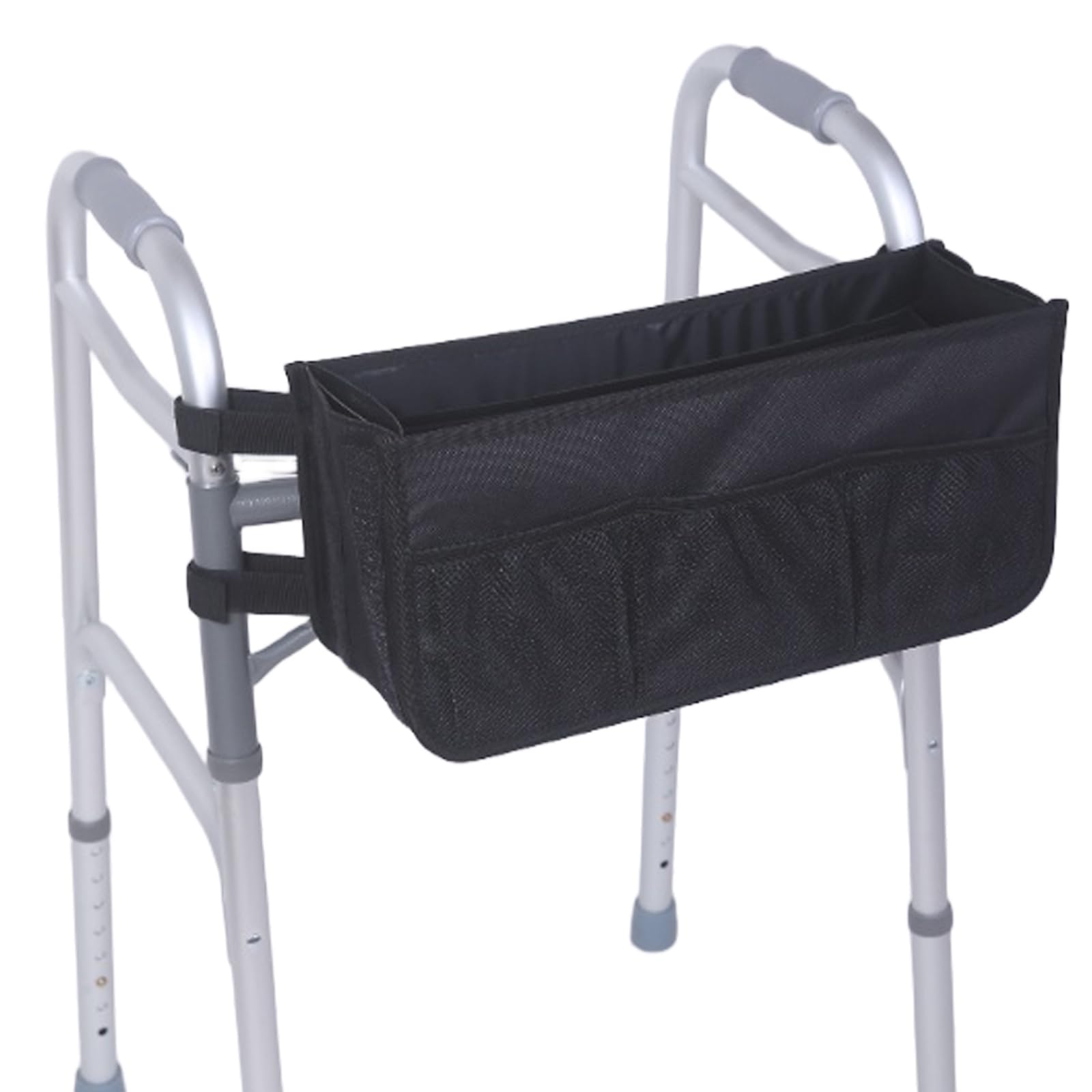 Walker Basket - Foldable Walker Bag with Cup Holder - Fits Folding Walkers - Ideal Walker Accessories for Seniors with Limited Mobility to Carry Water Bottles, Books, Essentials & More