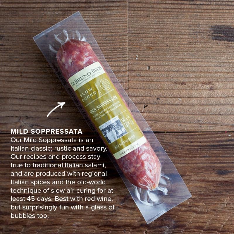 Miniatura 3 de Di Bruno Bros Caja de regalo de queso y embutidos Abbondanza: Tablas de embutidos Accesorios con bloque de queso, queso para untar, carne italiana,