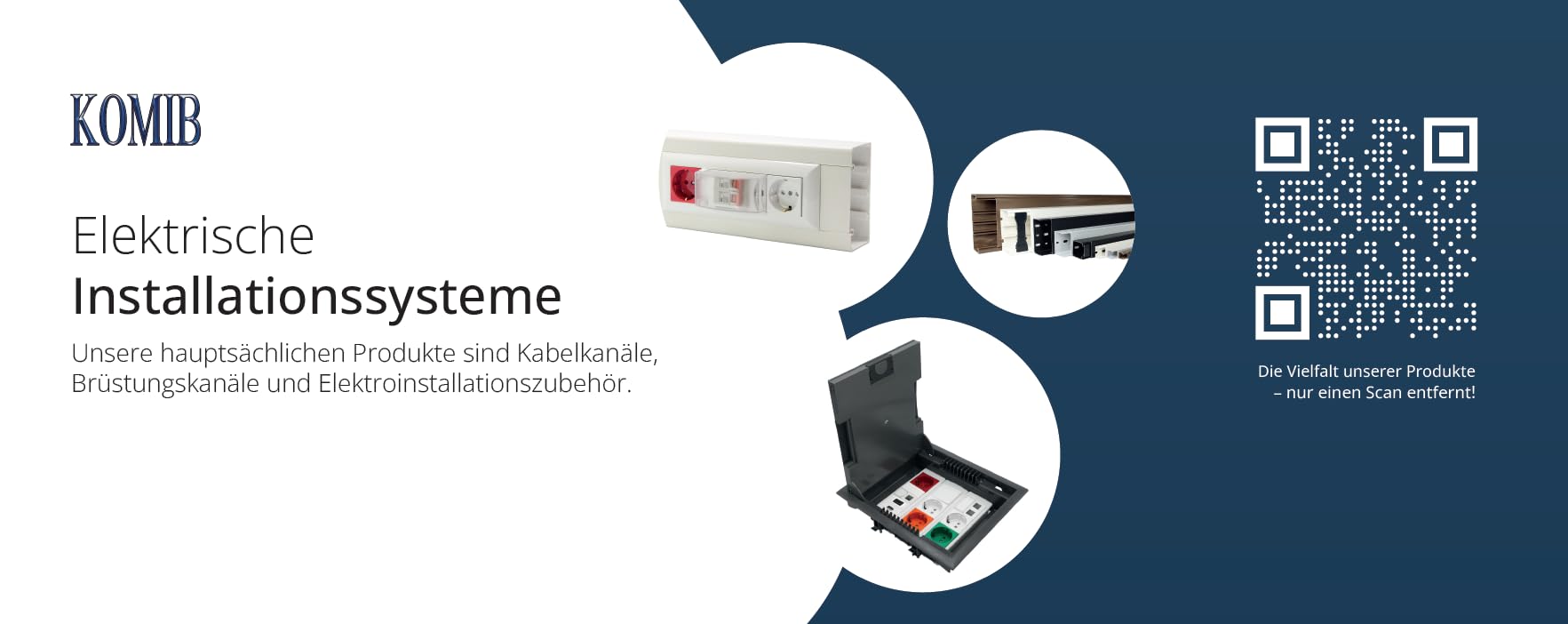 KOMIB Brüstungskanal/Kabelkanal/Elektro Schacht Brüstungskanal (2 x 2M = 4m - 80 x 50 mm, Reinweiß (RAL 9010))