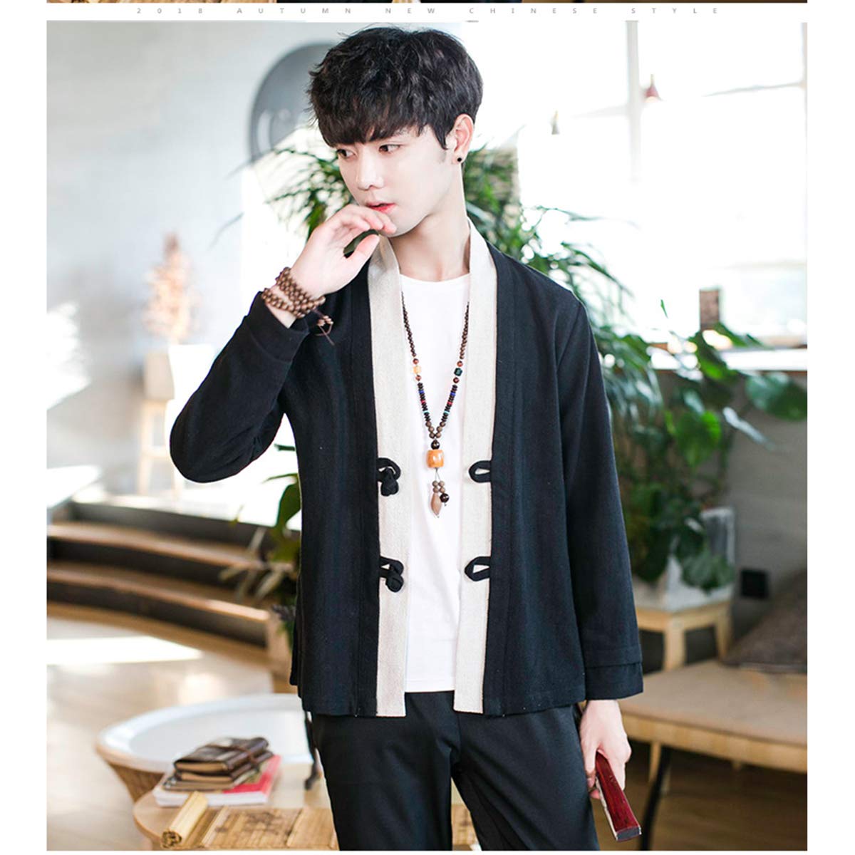 Seidarise Kimono Tradizionale Giapponese Abbigliamento Uomo Cardigan Noragi Giacca Yukata Cappotto Haori