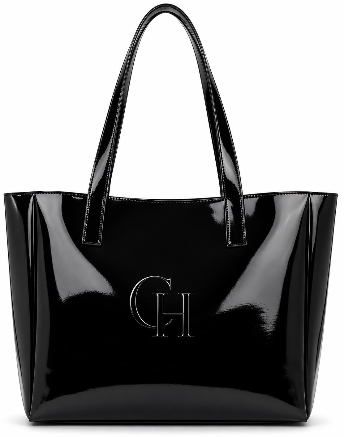 Spacious Tote Bag For Womens Handbag Ladies Purses, With Zip Closure Shining Synthetic Leather | Spacious-picture-19