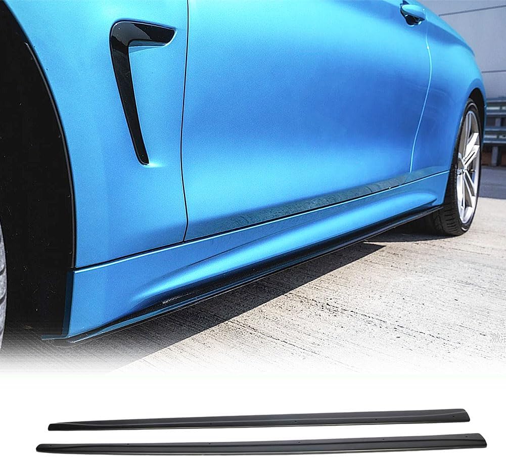 MCARCAR KIT Matte Black Side Skirts for BMW 4 Series F32 F33 F36 2014-2020 M Sport 2Door 4Door 420i 428i 435i 440i M-Tech Under Door Rocker Panels Valance Extension Bottom Line Lip Factory Outlet
