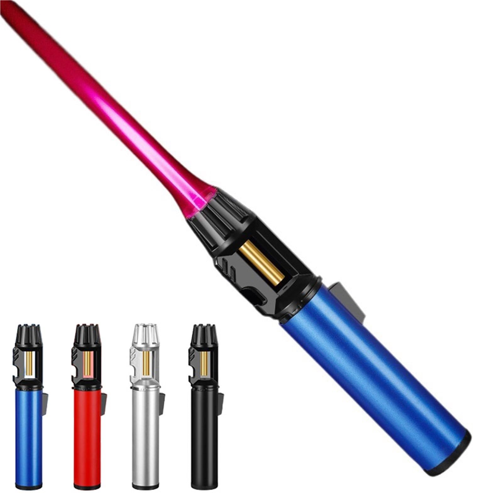 Zapalniczka z regulowanym płomieniem, jasny, wiatroszczelny płomień, zamek bezpieczeństwa, idealna do świec, ognisk, grilla, pieczenia, biwakowania, prezentów - nadaje się do różnych zastosowań