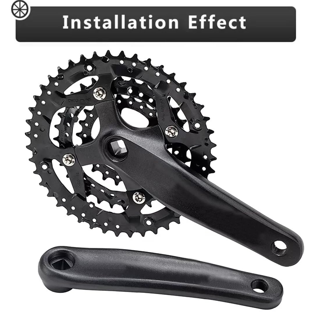 Corona 64/104 BCD MTB 3 * 9S 22T 32T 44T Corona tripla per bicicletta durevole Mountain Bike Chainwheel Bike Guarnitura parte per bici da strada, mountain bike, MTB Bike