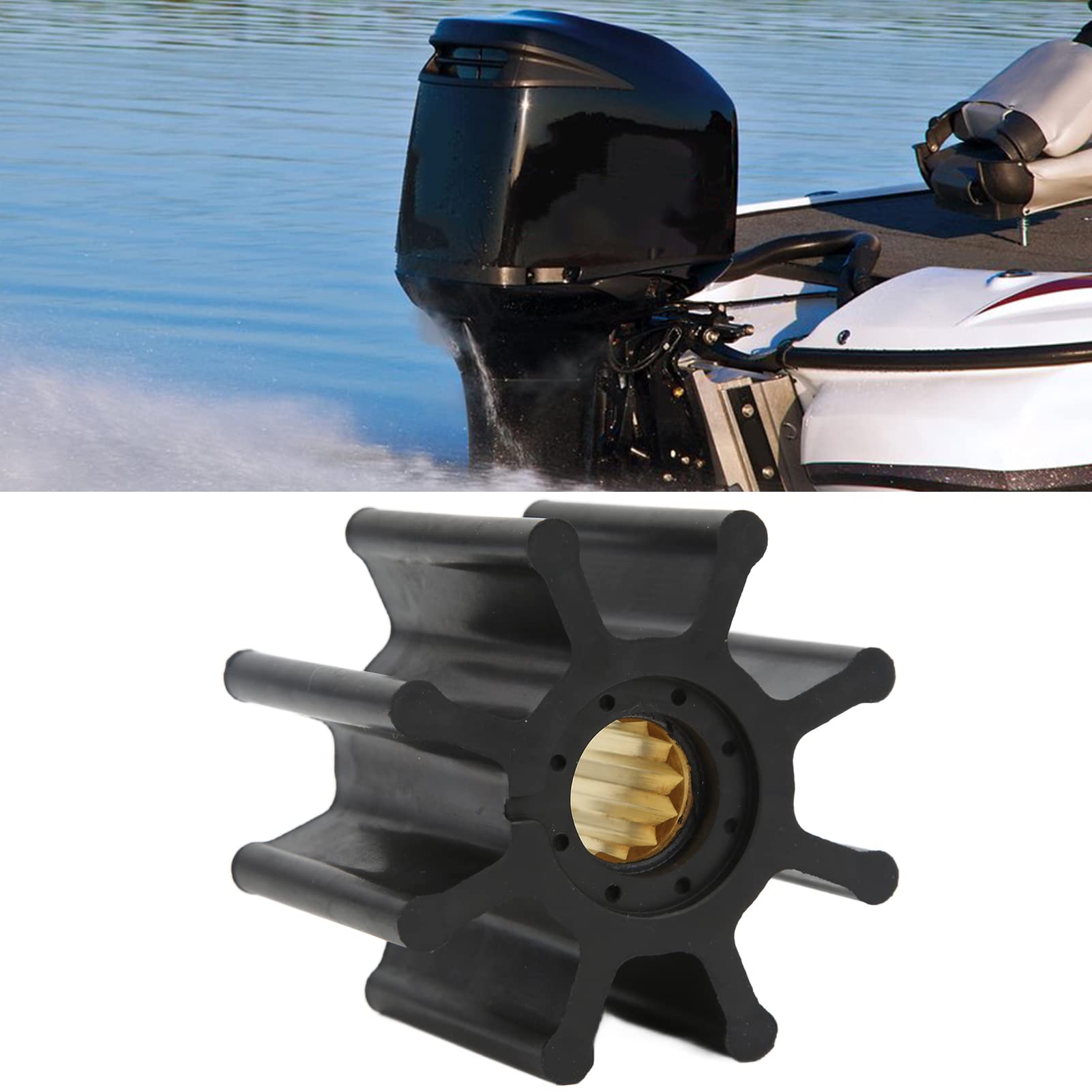 Impulsor Marino Motor de 8 Aspas Bomba de Agua Impulsor de Bomba de Agua Impulsor de Bomba de Agua Fuera de Borda 920 0001 Reemplazo de Accesorios de Motor Fuera de Borda para JABSCo