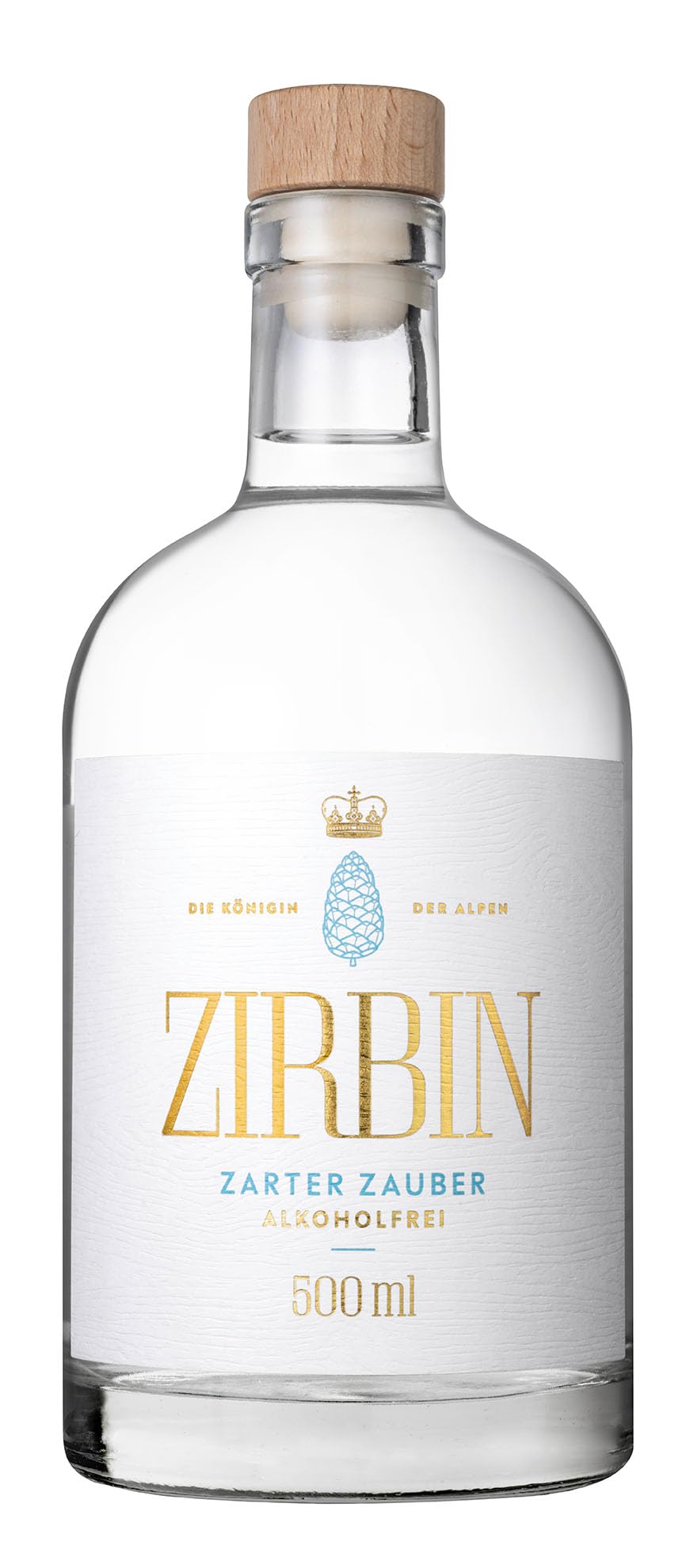 ZIRBIN Zarter Zauber Alkoholfreie Gin-Alternative, 0,5 l – Alkoholfreier Dry Gin