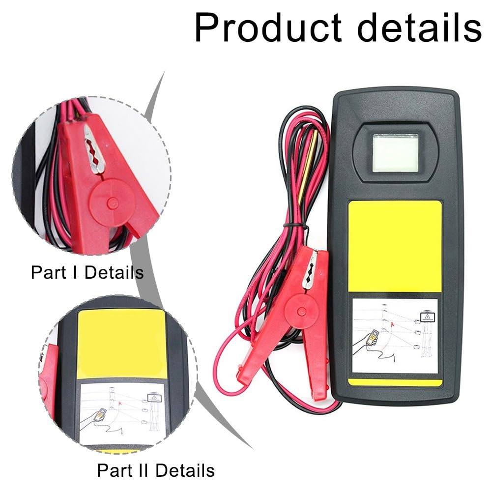 Probador electrónico de voltaje de valla de 9,9 KV, detector de alto voltaje para ganadería y ganadería, portátil, color negro