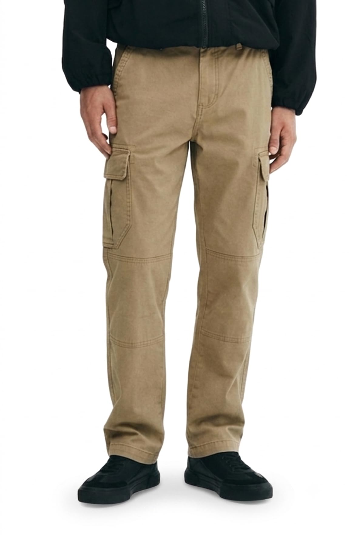 lymio Men Cargo | Cotton Cargo Pants for Men | Regular Fit High Rise Solid Pants (117-120)-picture-19
