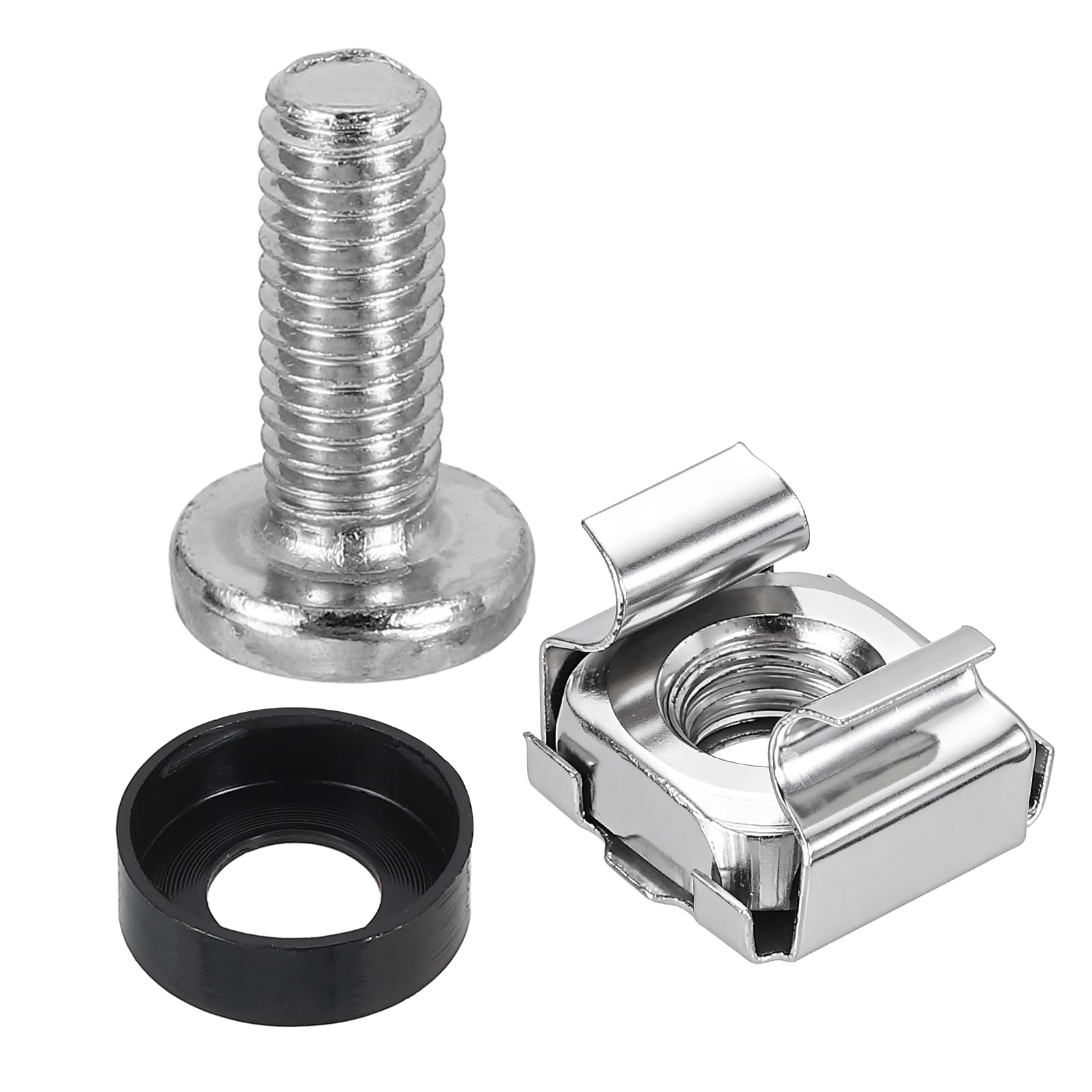 QUARKZMAN 150 Tornillos de Rack M6x16mm Acero al Carbono Niquelados