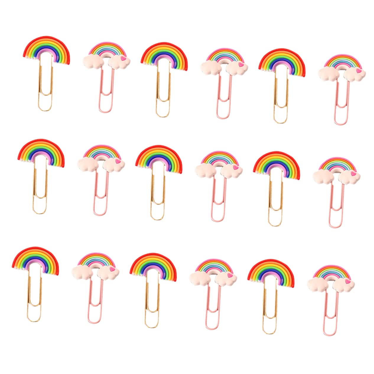 NUOBESTY 60stücke Bunte Büroklammern Im Regenbogen-design Niedliche Lesezeichen Und Vielseitige Dokumentenklammern Für Schule Und Büro Für -projekte Organisation Von Unterlagen