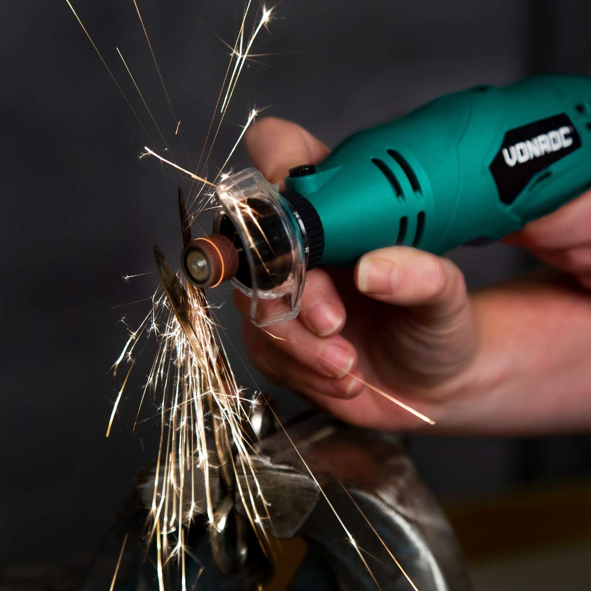 VONROC Multiutensile Rotante CT501AC - 160W, 40 Accessori, Velocità Variabile 8.000-35.000 RPM, Albero Flessibile, Treppiede Regolabile