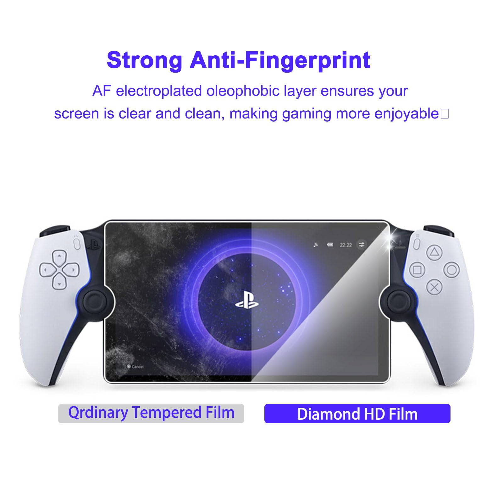 Jusy Lot de 3 films de protection d'écran pour PlayStation Portal&Ps Portal 8", [9H transparent] [anti-traces de doigts] [anti-rayures] en verre trempé pour Sony PS Portal