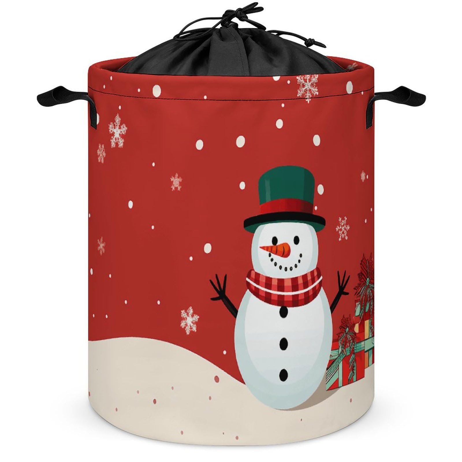 Panier à linge pliable solution gain de place bonhomme de neige