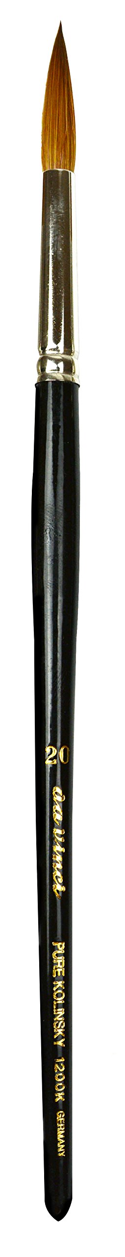 da Vinci Watercolor Series 1200k Maestro Paint Brush, Medium Needle Liner/Rigger Kolinsky Red Sable, Size 20 (1200K-20)