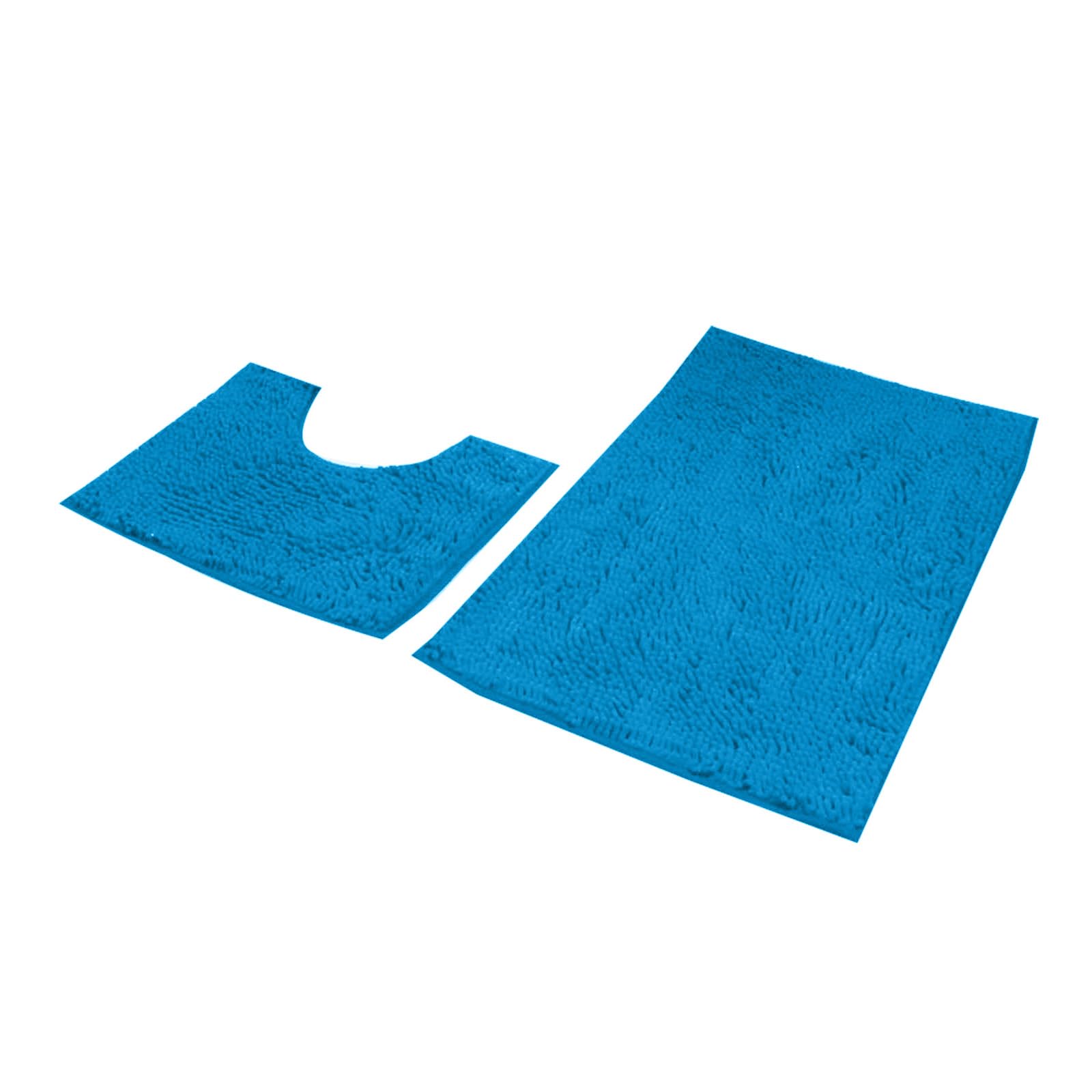 Tappeti da Bagno Tappetini da Bagno in ciniglia Set 2 Tappetini da Bagno Antiscivolo Super assorbenti Tappeti a Forma Decorazione Lavabile in Lavatrice Morbido e Assorbente