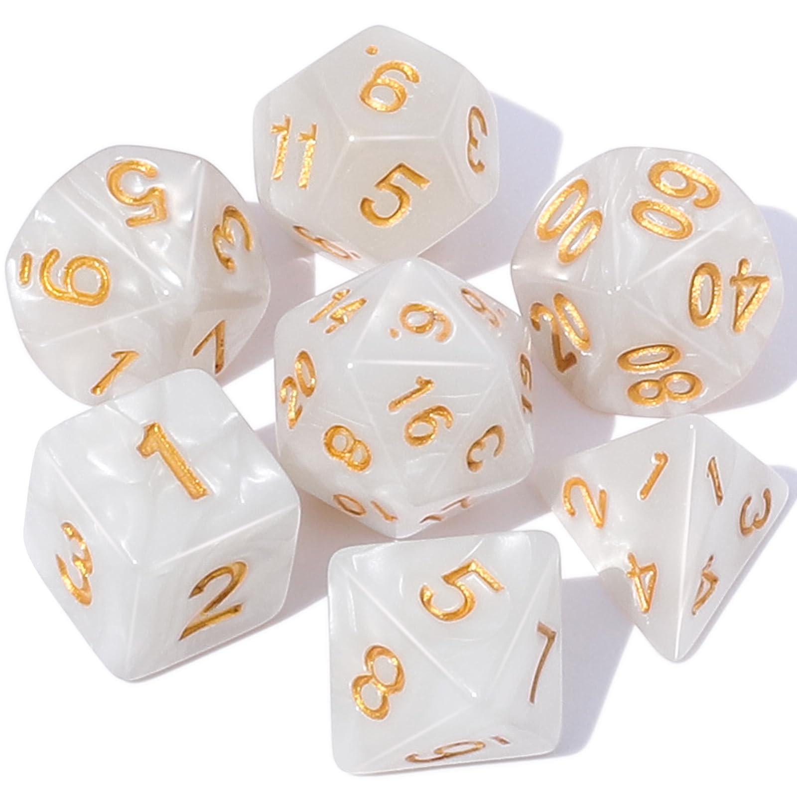 CiaraQ 7pcs Polyhedral Dice Set for Dungeon and Dragons MTG Table Games