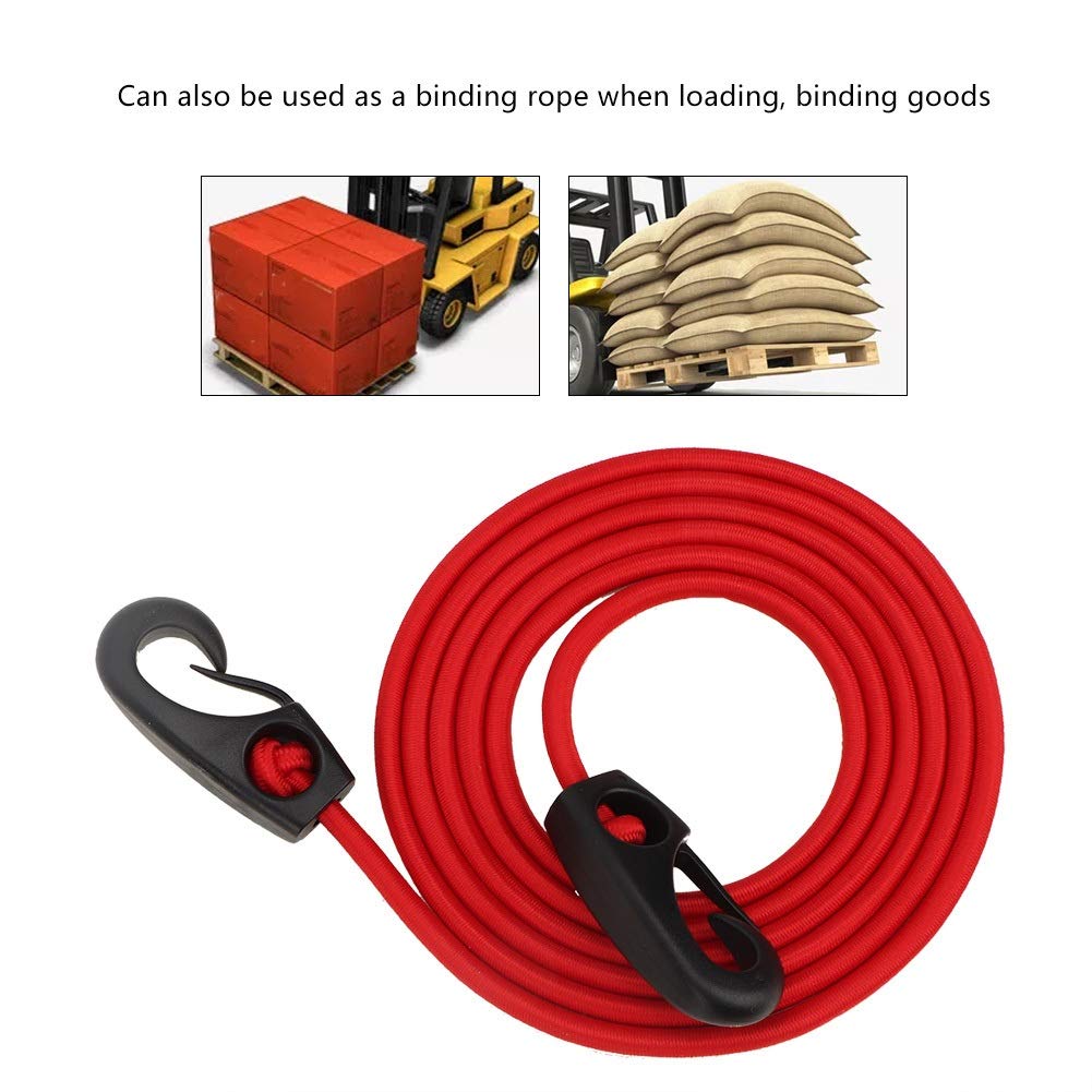 MAGT Elastico Sup Moschettone Barca Kayak Canoa SUP Paddle Guinzaglio Sicurezza Rod con Moschettone 189 cm Rosso