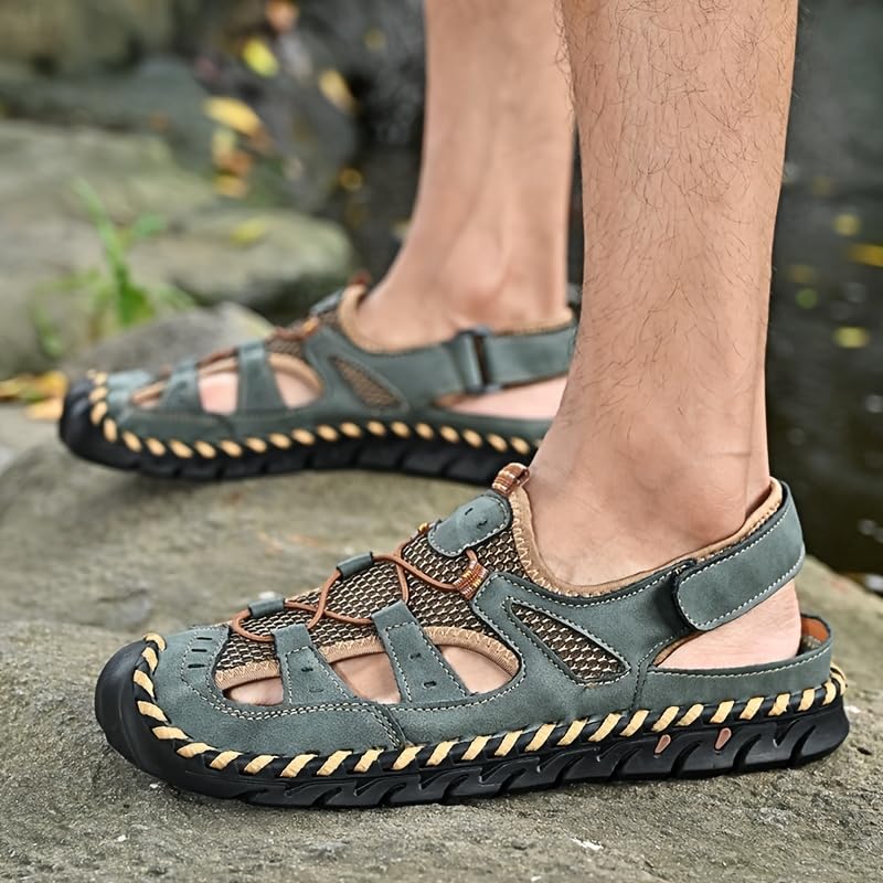 Men’s Closed-Toe Sports Sandals - Quick-Drying Water-Friendly Design, Non-Slip Outsole, Breathable Casual Beach & Walking Shoes3