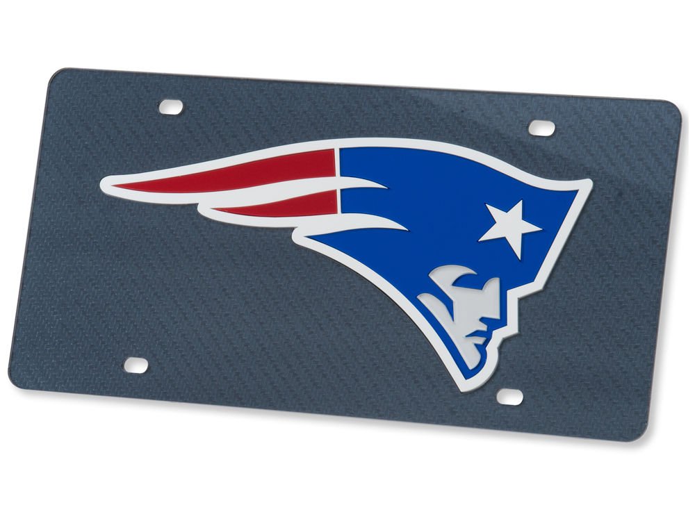 Stockdale New England Patriots Carbon License Plate