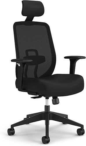 HON Altern - Silla de oficina ergonómica con reposacabezas, brazos, ruedas, asiento de cojín de espuma, silla de escritorio de oficina en casa