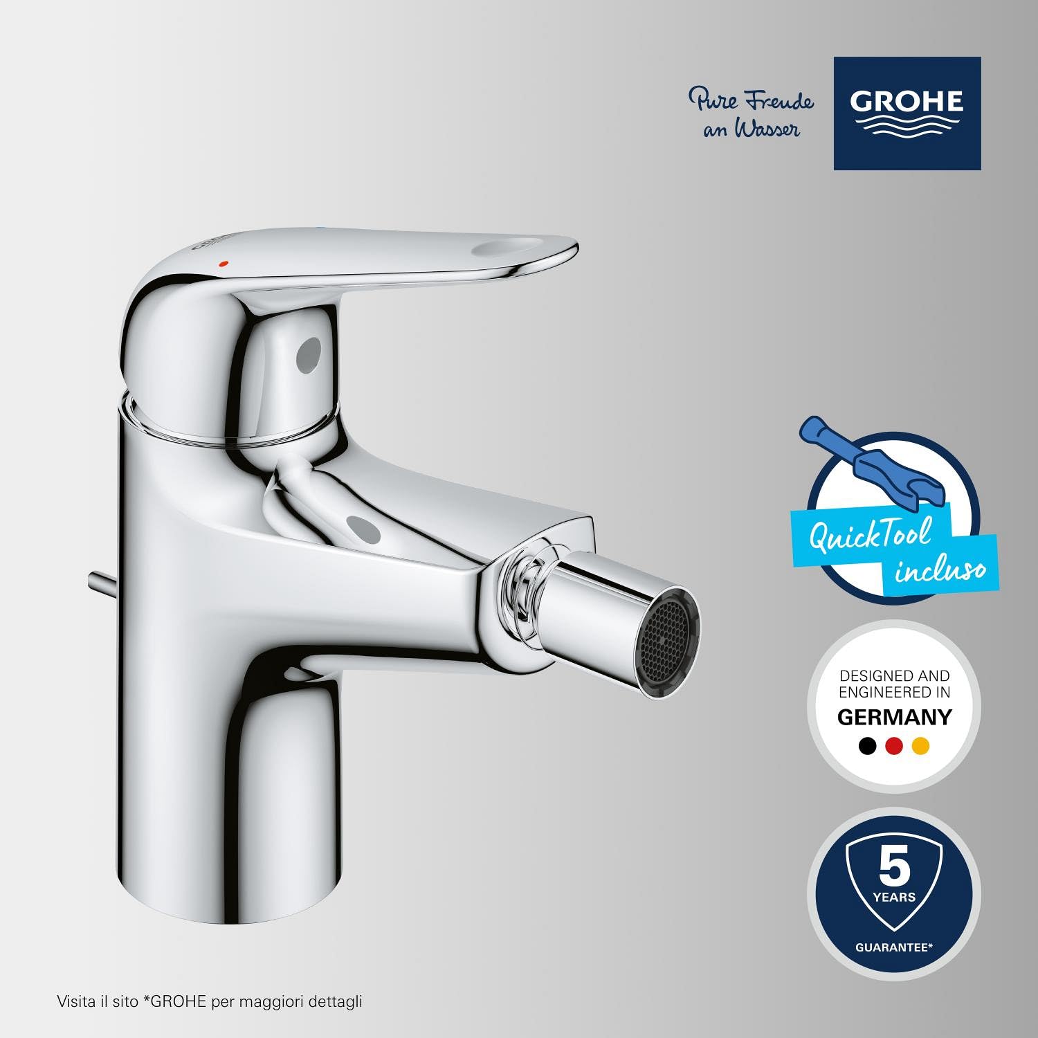 GROHE Swift Miscelatore monocomando per bidet, cromo