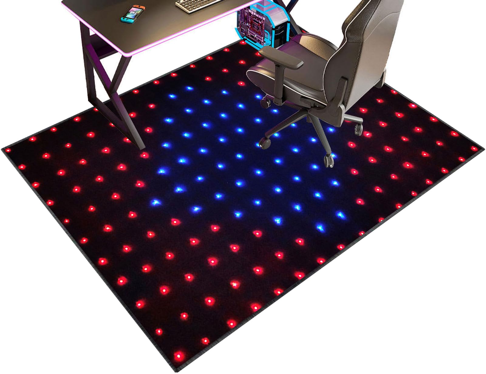 Office Chair Mat for Carpet and Hardwood Floor Gaming Chair Mat 100 x 120 cm Protector Chair Mats for Office Chair Floor Mat Non Slip Desk Computer Rolling Chair Mat for Home Office Gaming Room