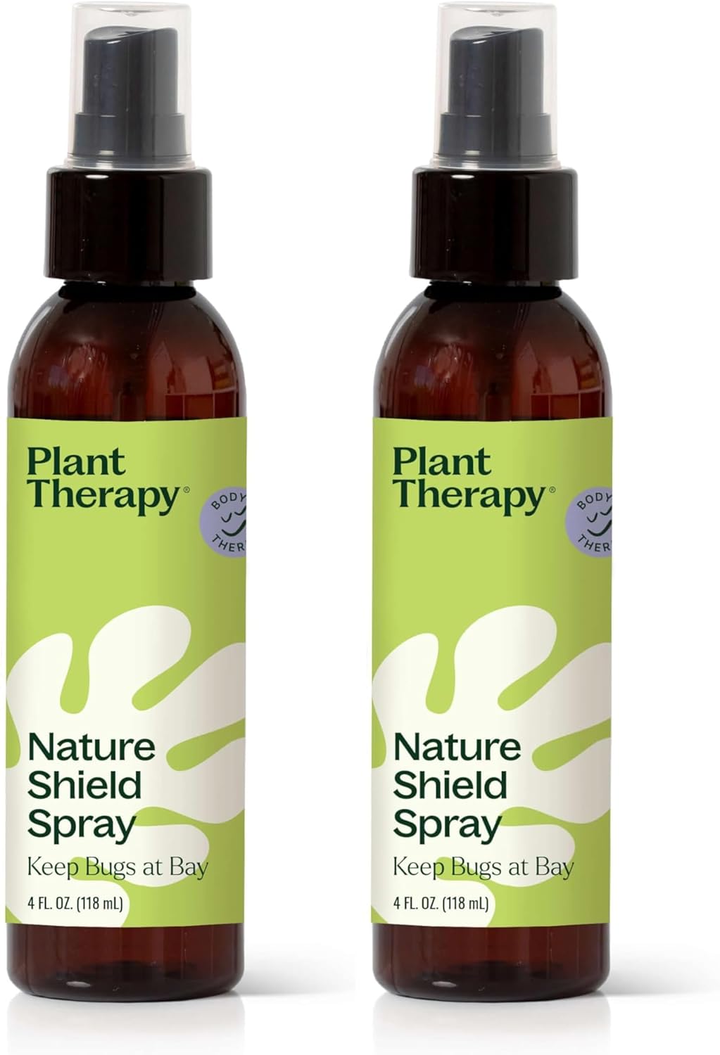 Plant Therapy Nature Shield Spray 4 oz, DEET-Free Outdoor Essential, with Skin-Soothing Aloe & Hydrosols, Refreshing Citronella, Lemongrass & Geranium (Pack of 2)