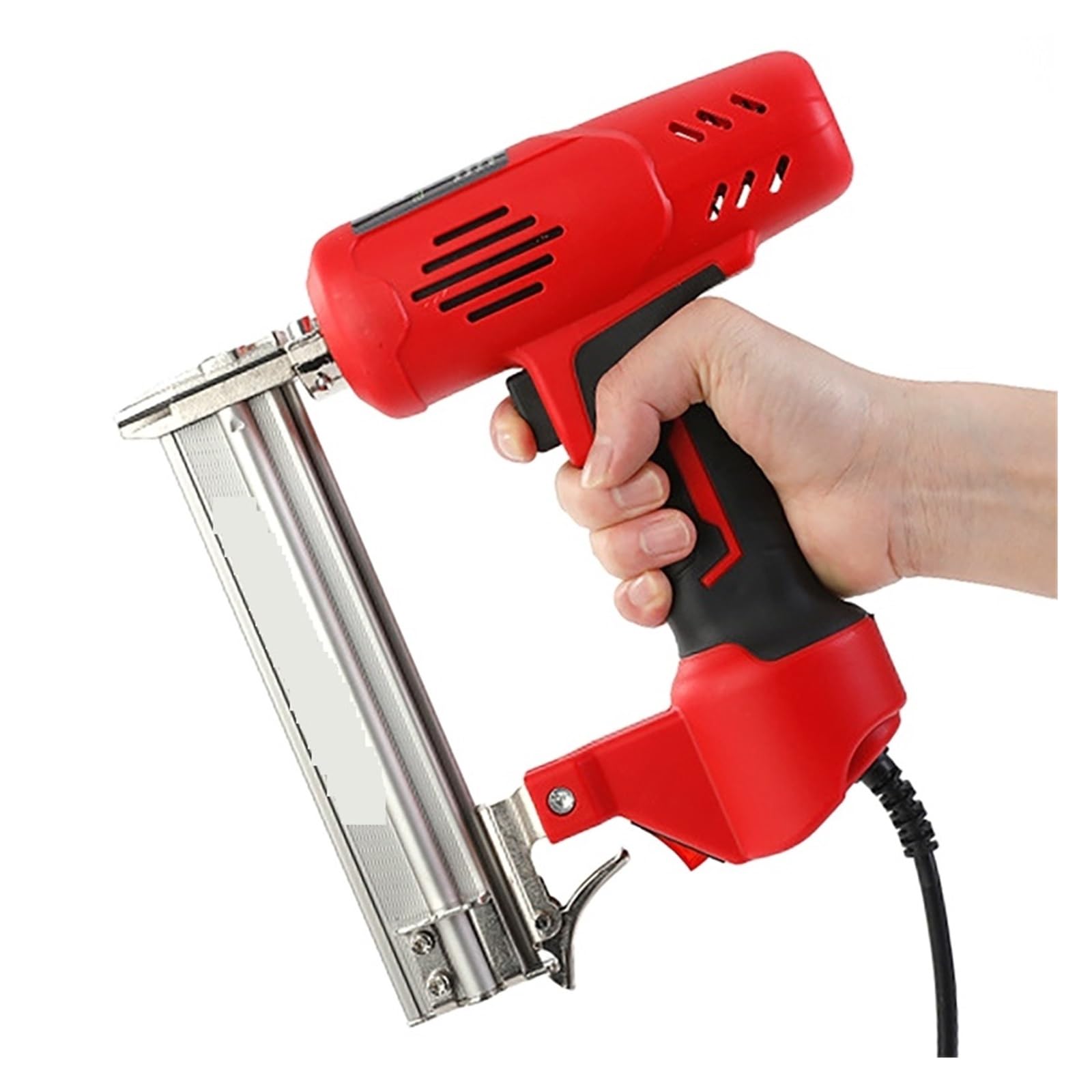 Zszywacz 2600W Elektryczny Pistolet Do Gwoździ Rama Drewniana Zszywacz DIY Budowa Mebli Gwoździe Elektronarzędzie Gwoździe Stolarskie Narzędzia Do Obróbki Drewna Do mocowania materiałów, dekoracji, st