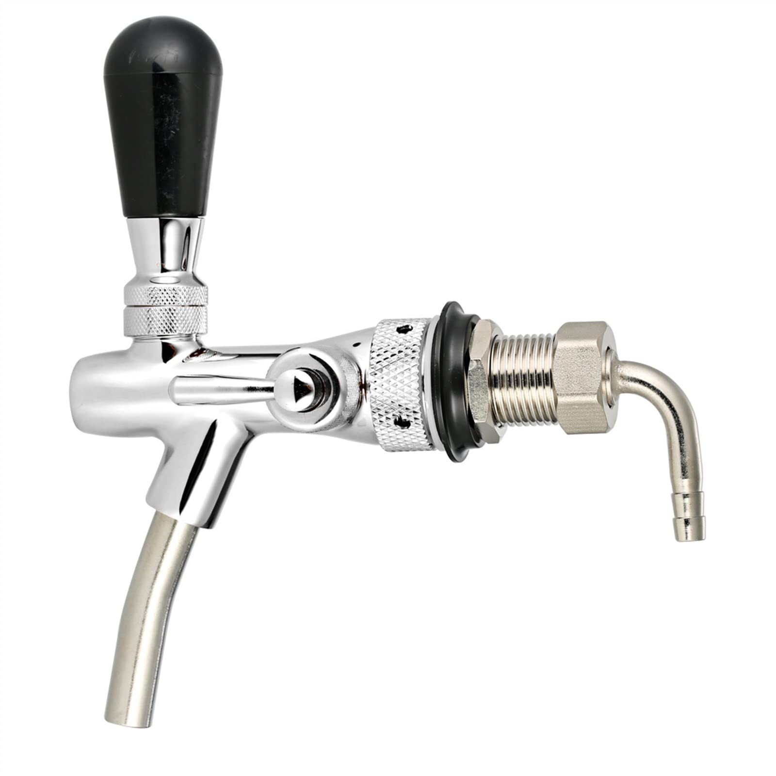 Heimbrau-Sets Heimbrausystem G5/8 Shank Bierzapfhahn Home Brew Fass mit Ball Lock Disconnect Strohhalm(Adjustable Flows)