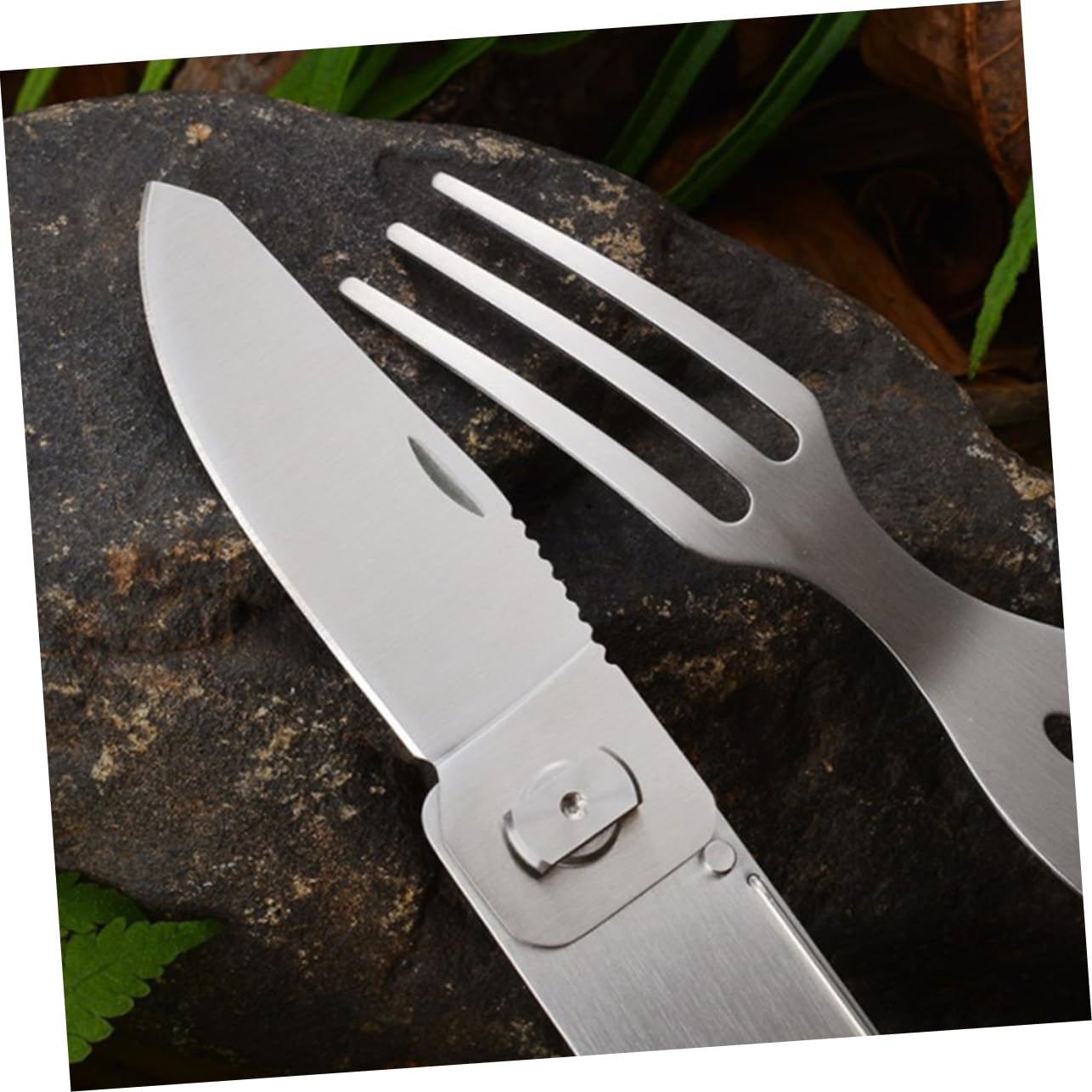 Toddmomy Juego de Cubiertos para Camping Reutilizables para Cocinar al Aire Tenedor Y Cuchara para Picnic Y Hogar.