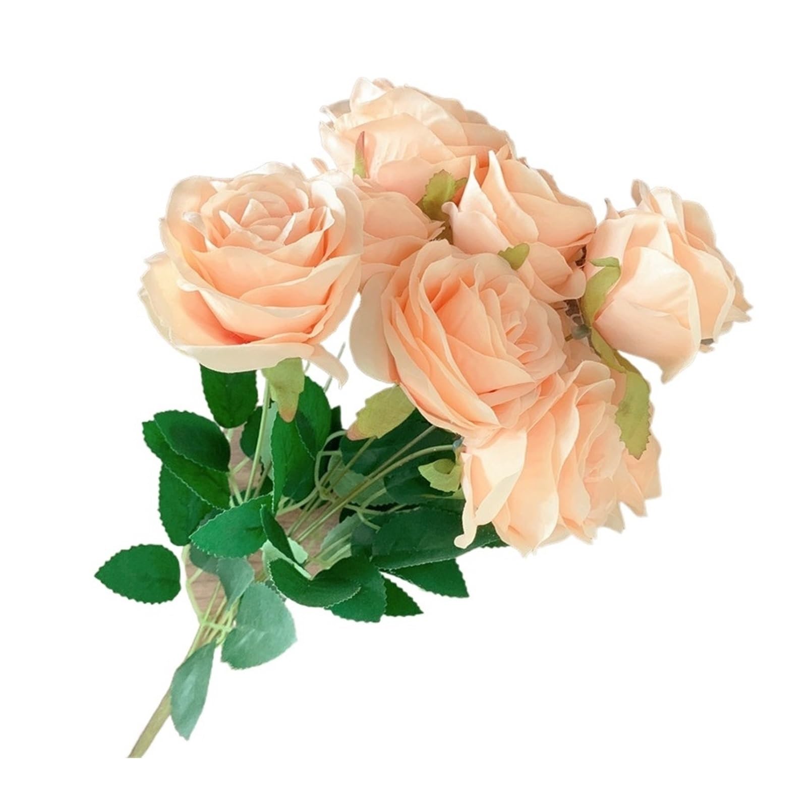 Casetlong 1PC Bouquet Artificial Flower Yellow Fake Living Room Decoration Wedding(Champagne)