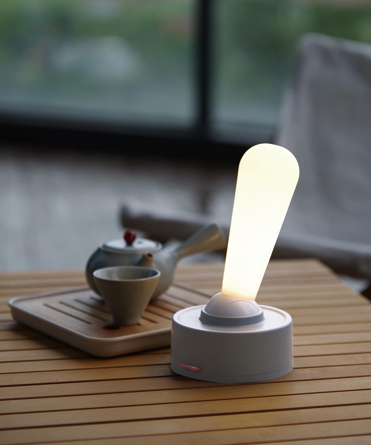 Palanca de luz nocturna innovador regulable interruptor de palanca elegante divertido pared/escritorio Uso lindo en forma de palo lámpara recargable (blanco) 3