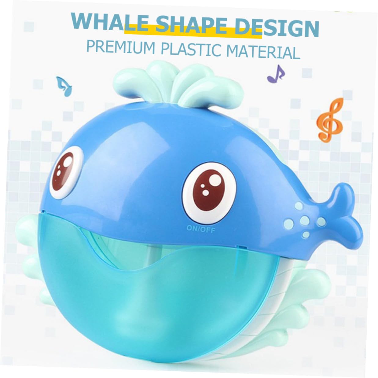 Máquina de Burbujas para Baño Infantil Forma de Ballena, Juguete de Baño de Plástico Seguro, sin Batería, Adecuado Bebés, Control Sencillo y Diseño Compacto para Diversión