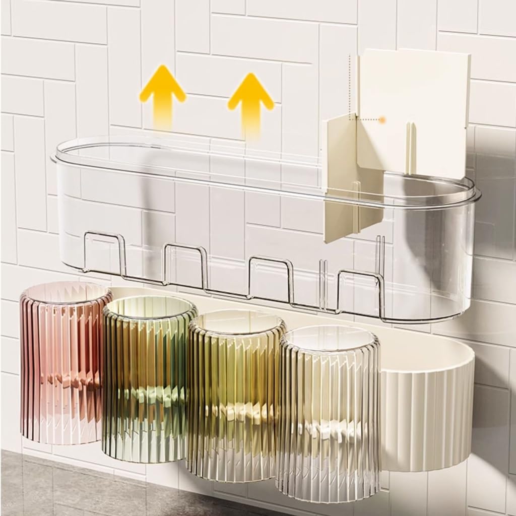 Estante Para Cepillos de Dientes Portaspazzolino Portaspazzolino Appendiabiti Portaspazzolino Appeso a parete Famiglia Collutorio Tazza Appendiabiti Appendiabiti Tavolo for lavaggio punch gratuito