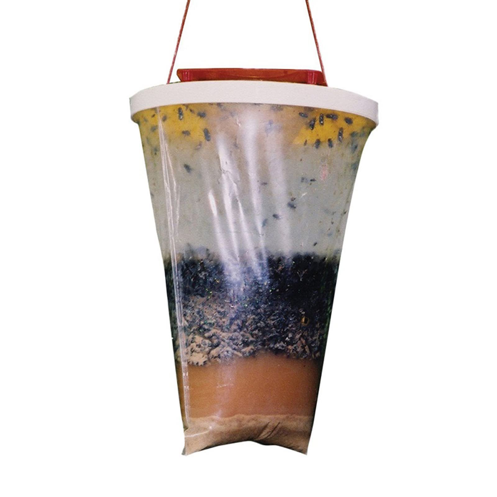 Fly Trap Bags, Hanging Fly Trap Bags, Fruit Fly Killer, Professional Trap Catches Flies, Insects and Bugs, Ranch Fly Trap with Bait for Outdoor, Gardens, Farms, Cattle farm, Horse Barn (1 Pack)