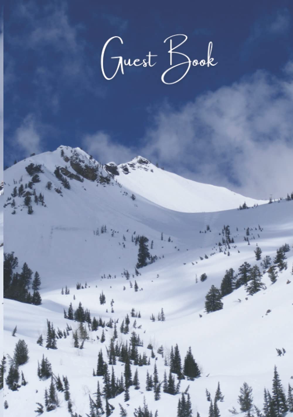 Mountain Guest Book (Hardcover): A Guest Sign In Book For Airbnb Vacation Home, Mountain Cabin, Ski Resort Chalet, Vrbo, Mountain Home Rental for Visitors