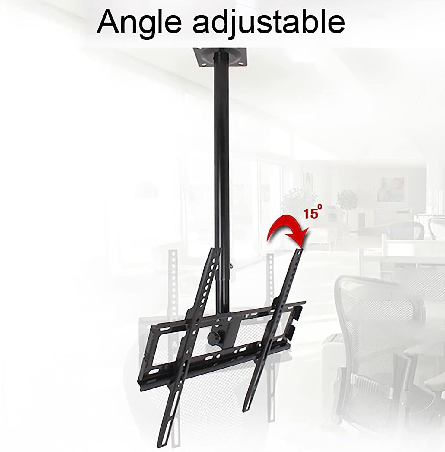 Soporte de techo para TV, altura ajustable, se adapta a pantallas LED de plasma de 14 a 32 pulgadas, soporte de poste de TV soporta hasta 40 kg, soporte de TV VESA máximo de 200 x 200 mm (B 0,51,5 m)