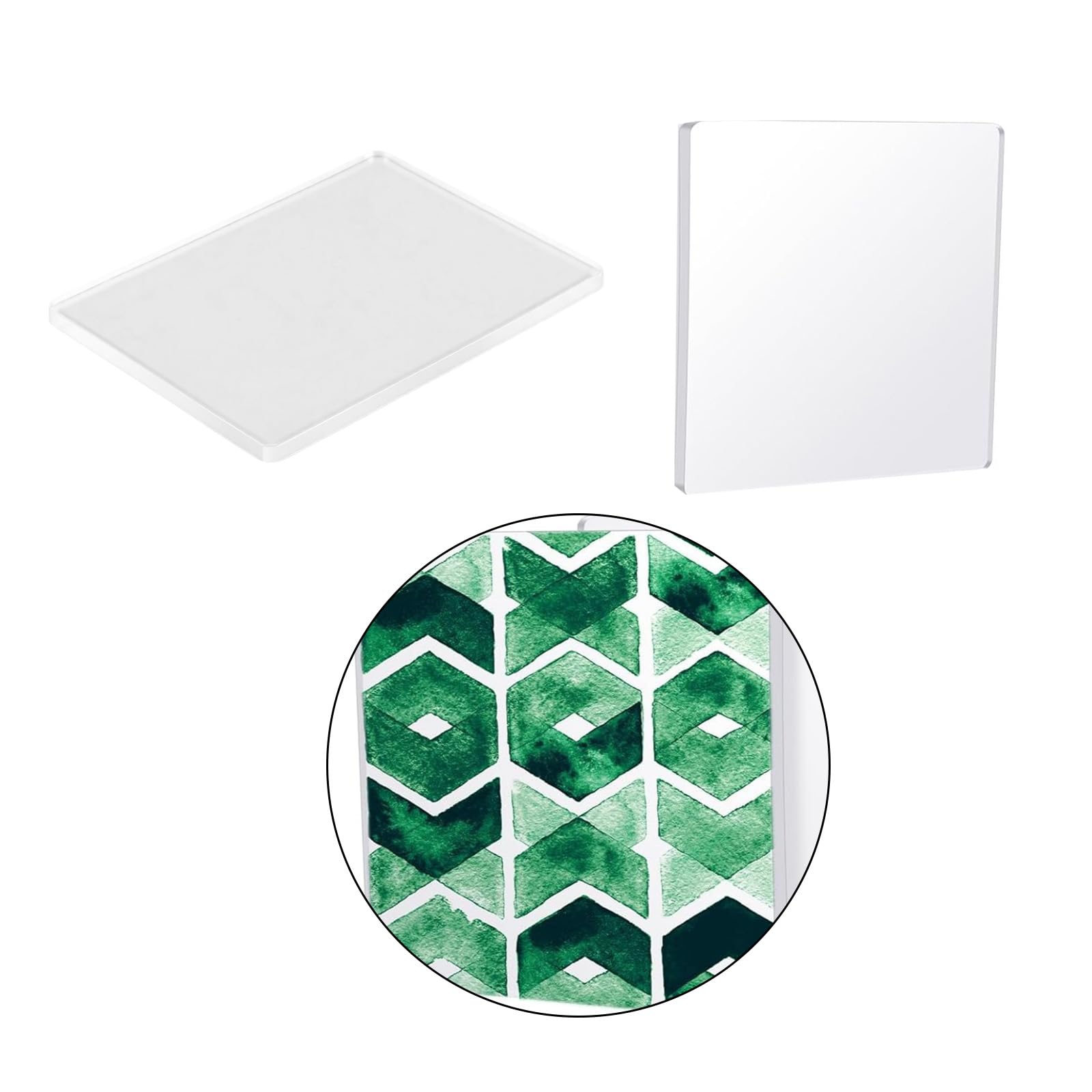 8 tamponi di stampa in gel di silicone, multiuso, per scrapbooking, per journaling, creazione di biglietti e progetti artigianali, accessori per timbri