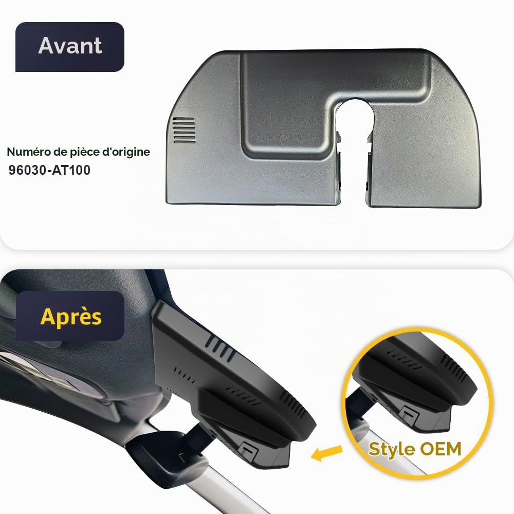 Fitcamx Dashcam Compatible avec Kia NIRO and NIRO EV 2023-2026 (HD2-AT100), Caméra de Voiture 4K OEM, WiFi Vidéo UHD 2160P, G-Senseur, Enregistrement en Boucle, WDR, Plug & Play, Carte 64 Go