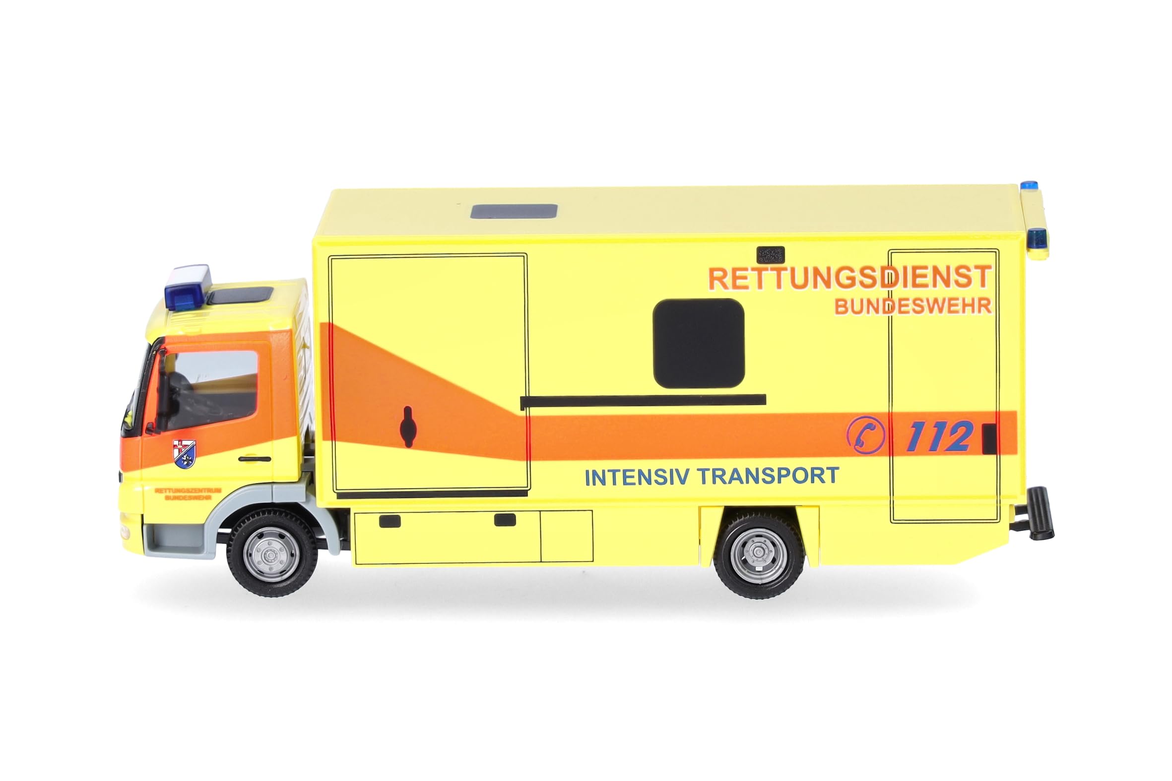 Herpa LKW Modell Mercedes-Benz Atego 2004 Koffer-LKW Bundeswehrkrankenhaus Koblenz Miniatur im Maßstab 1:87, Sammlerstück, Made in Germany, Kunststoff