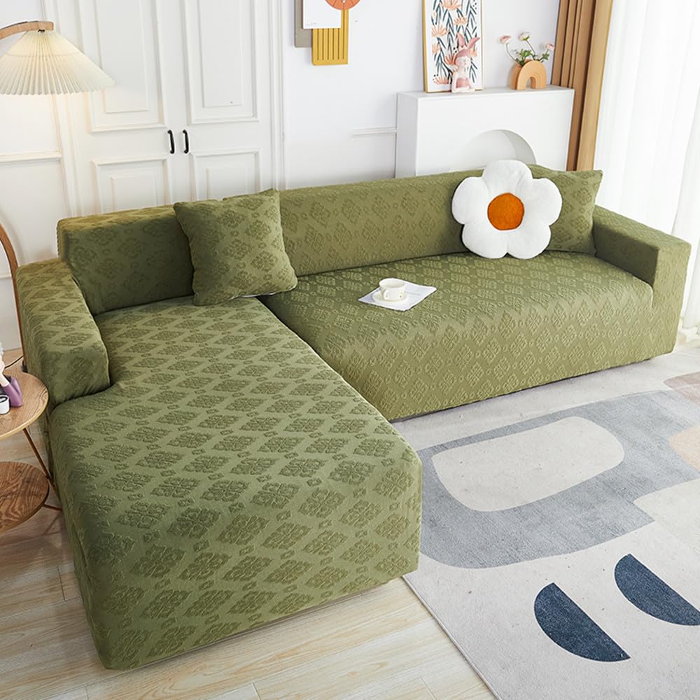 Housse de canapé d'angle 3 places lavable pour rénover le salon