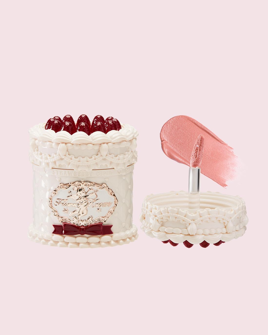 Flower Knows Strawberry Cupid Cake Lip Cream, Velvety Matte Finish, Mini Jar Design (V01 Vanitea, 3.5 ml) V01 Vanitea 3.5 ml